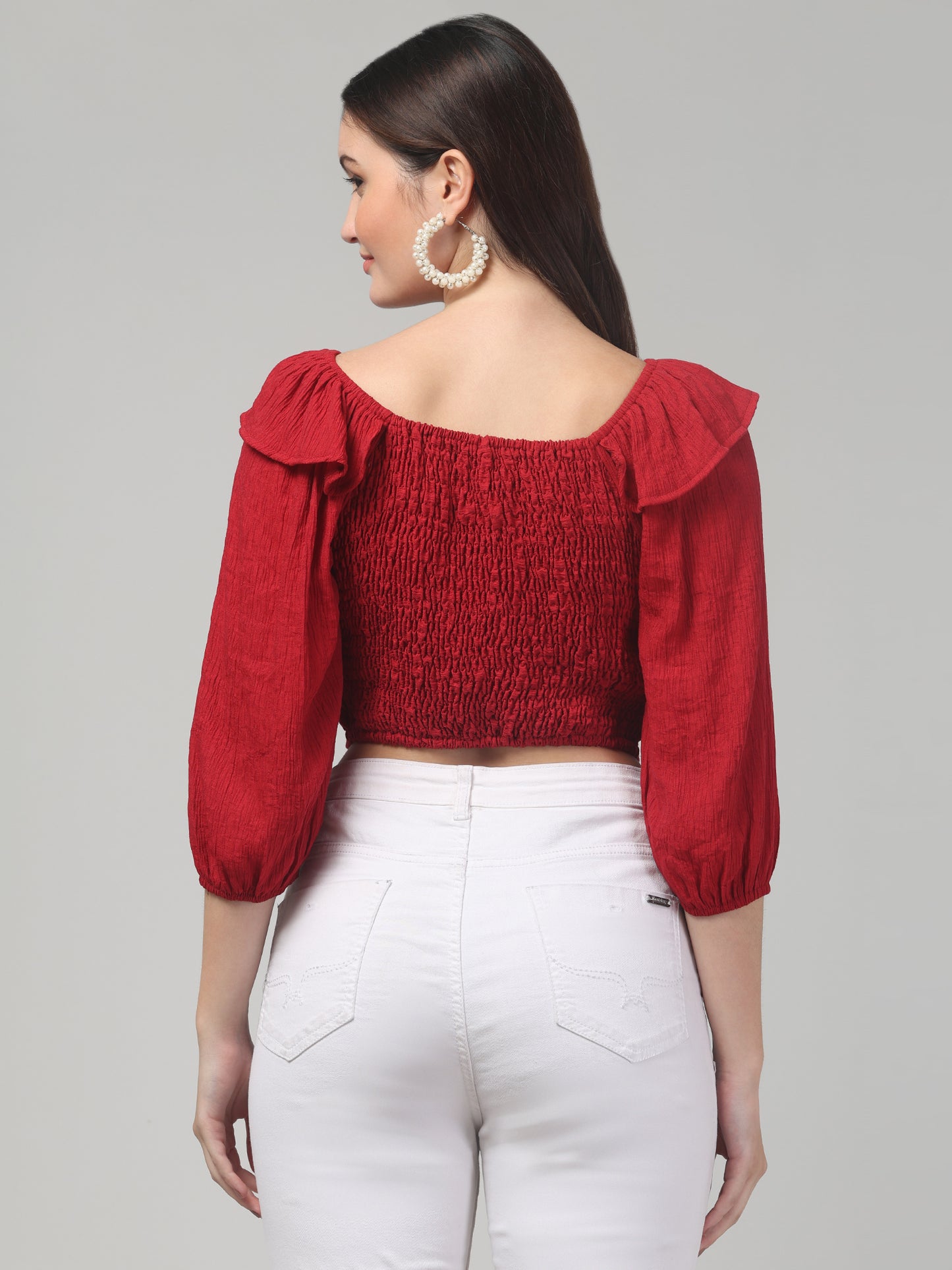 Red Trendy Top For Womens