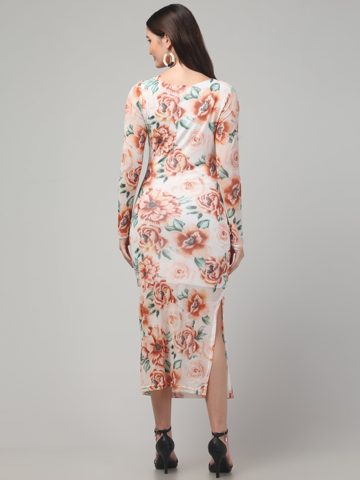 Summer White Floral Dress For Womens
