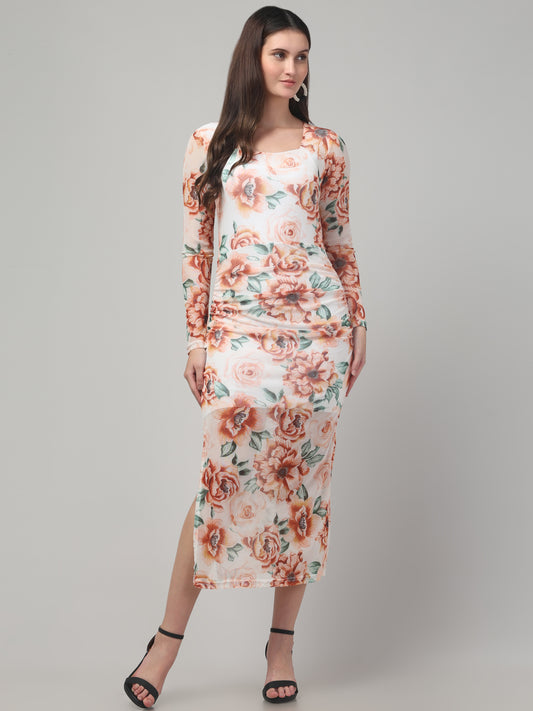 Summer White Floral Dress For Womens