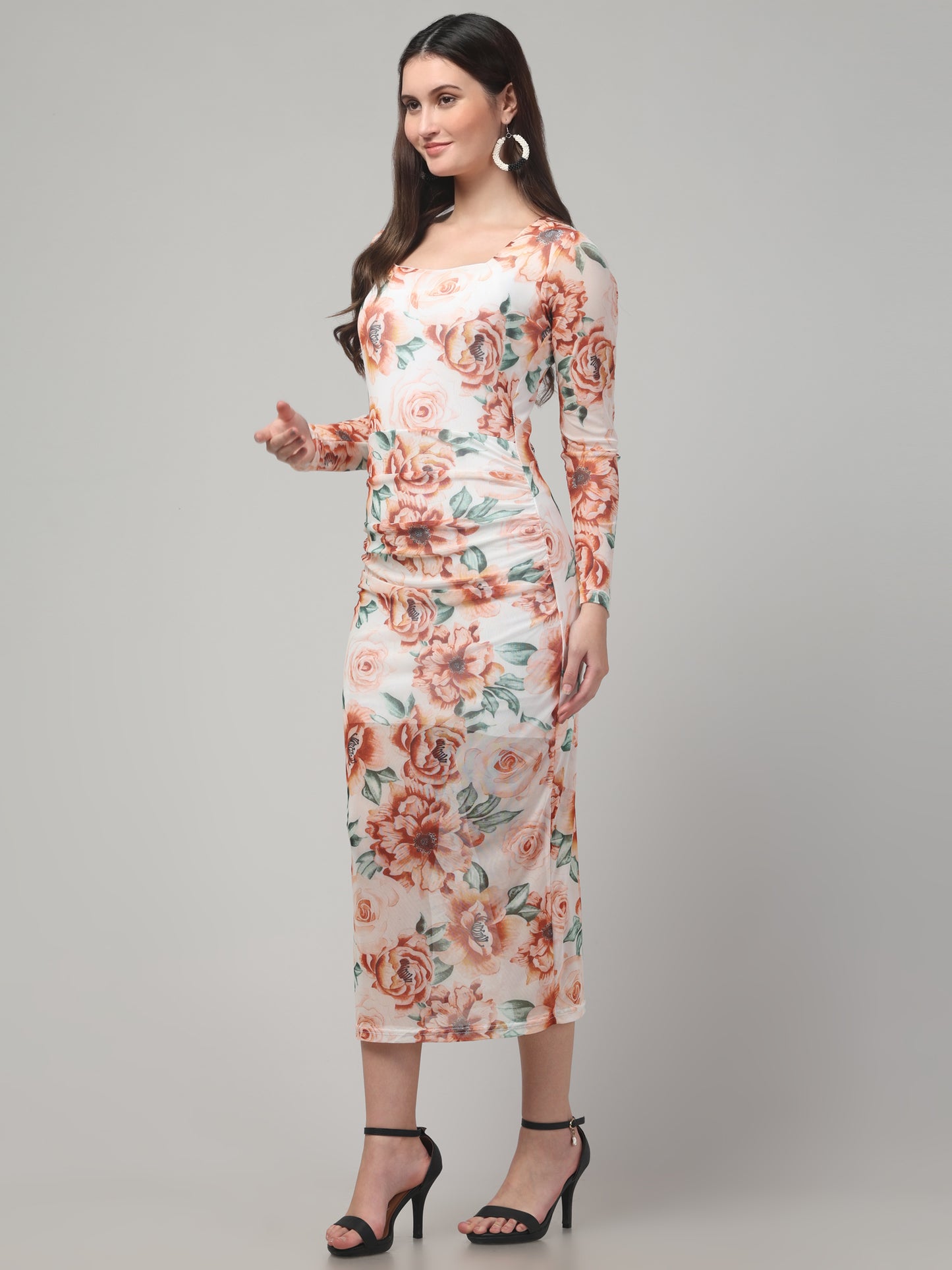 Summer White Floral Dress For Womens