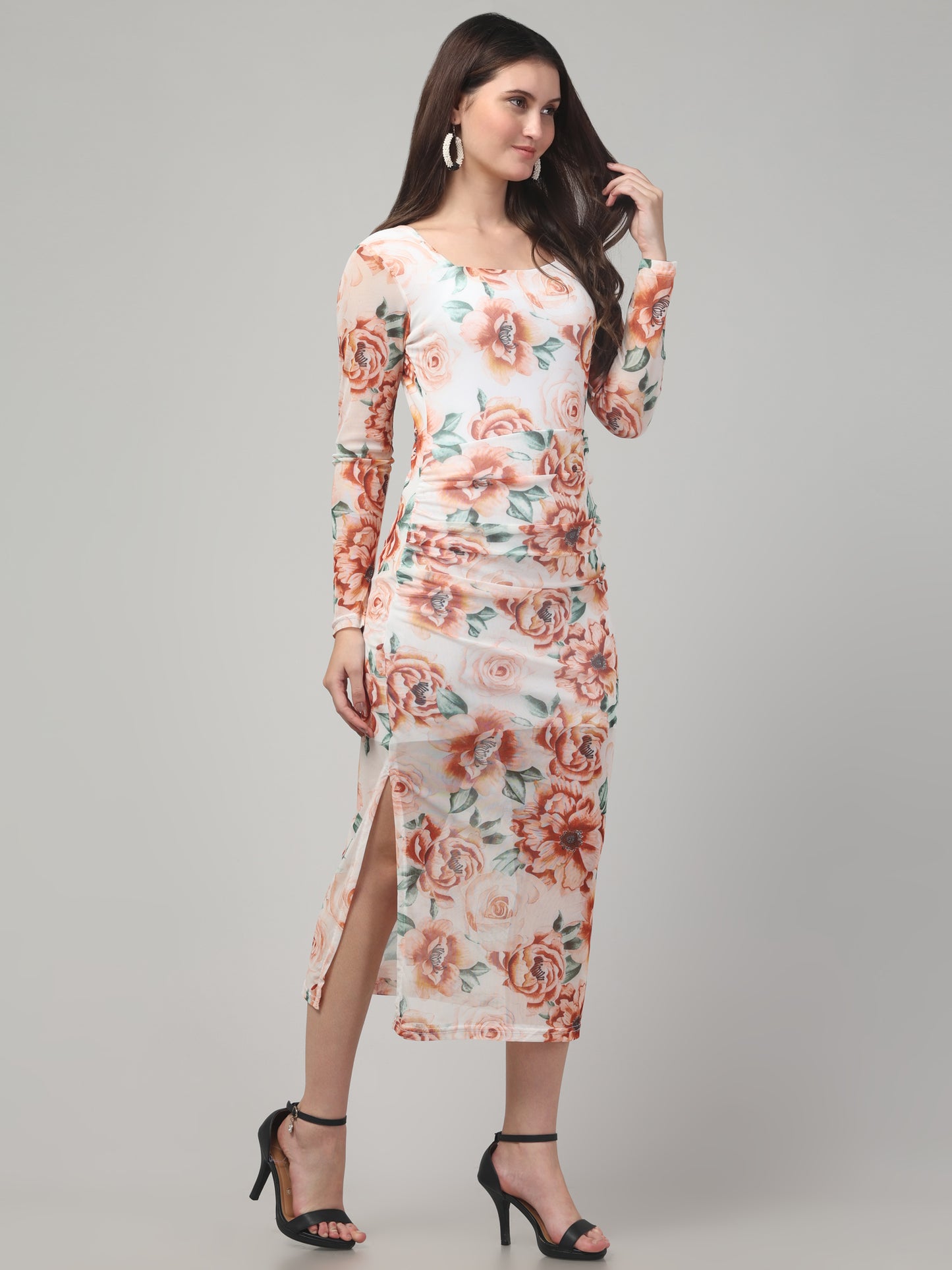 Summer White Floral Dress For Womens