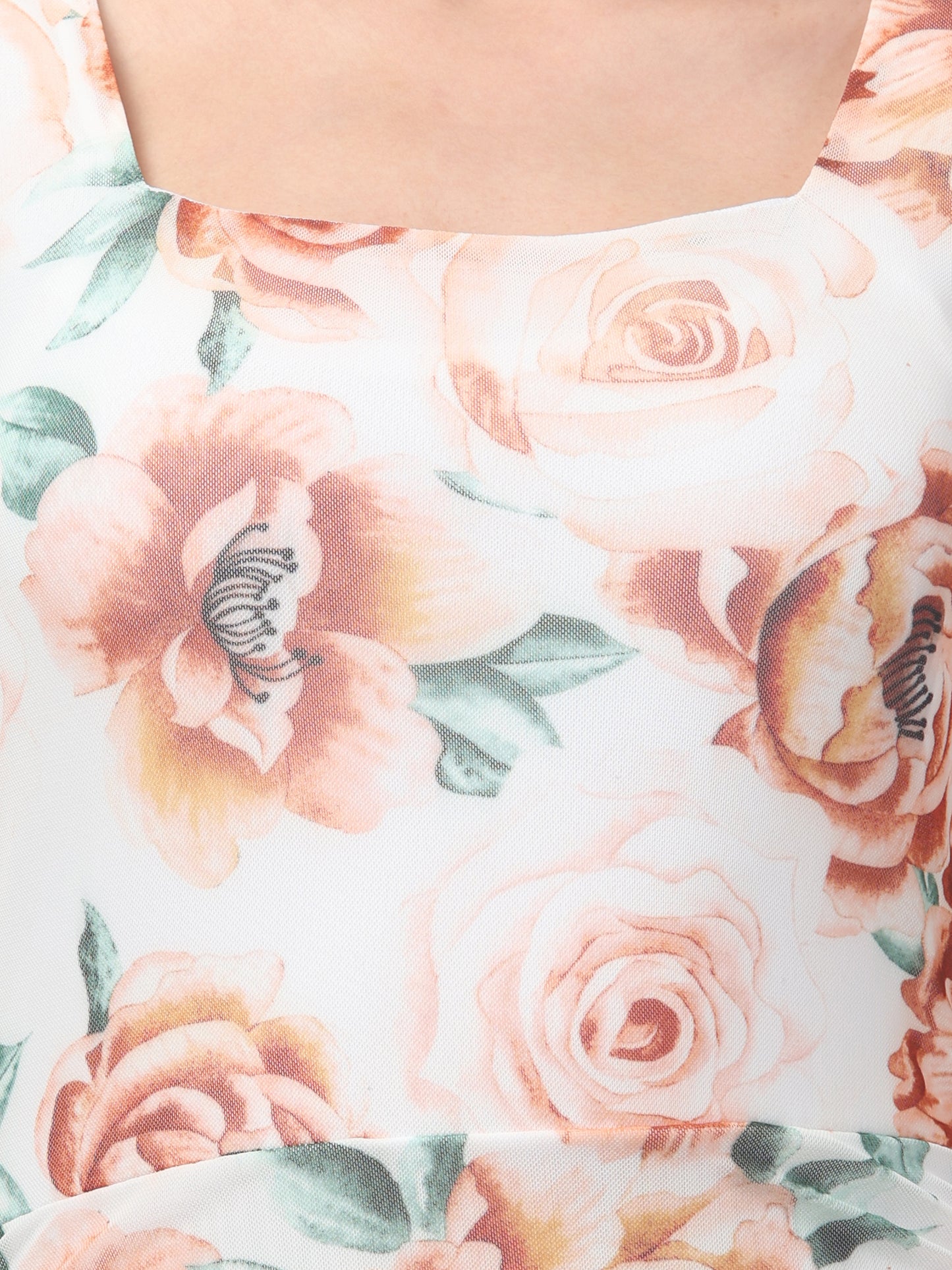 Summer White Floral Dress For Womens