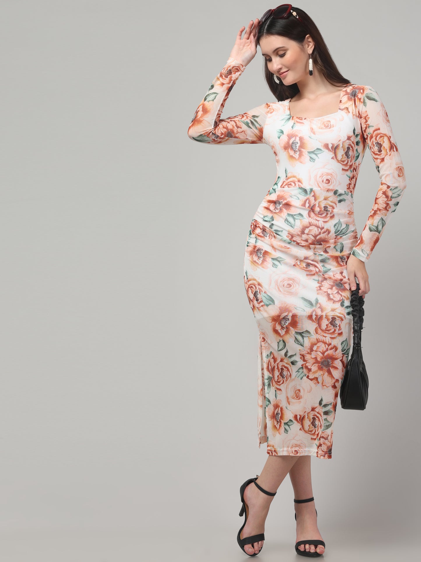 Summer White Floral Dress For Womens