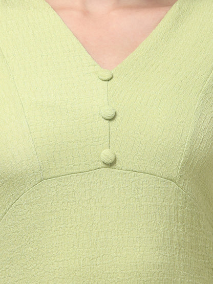 Green Cute Short Dress For Women