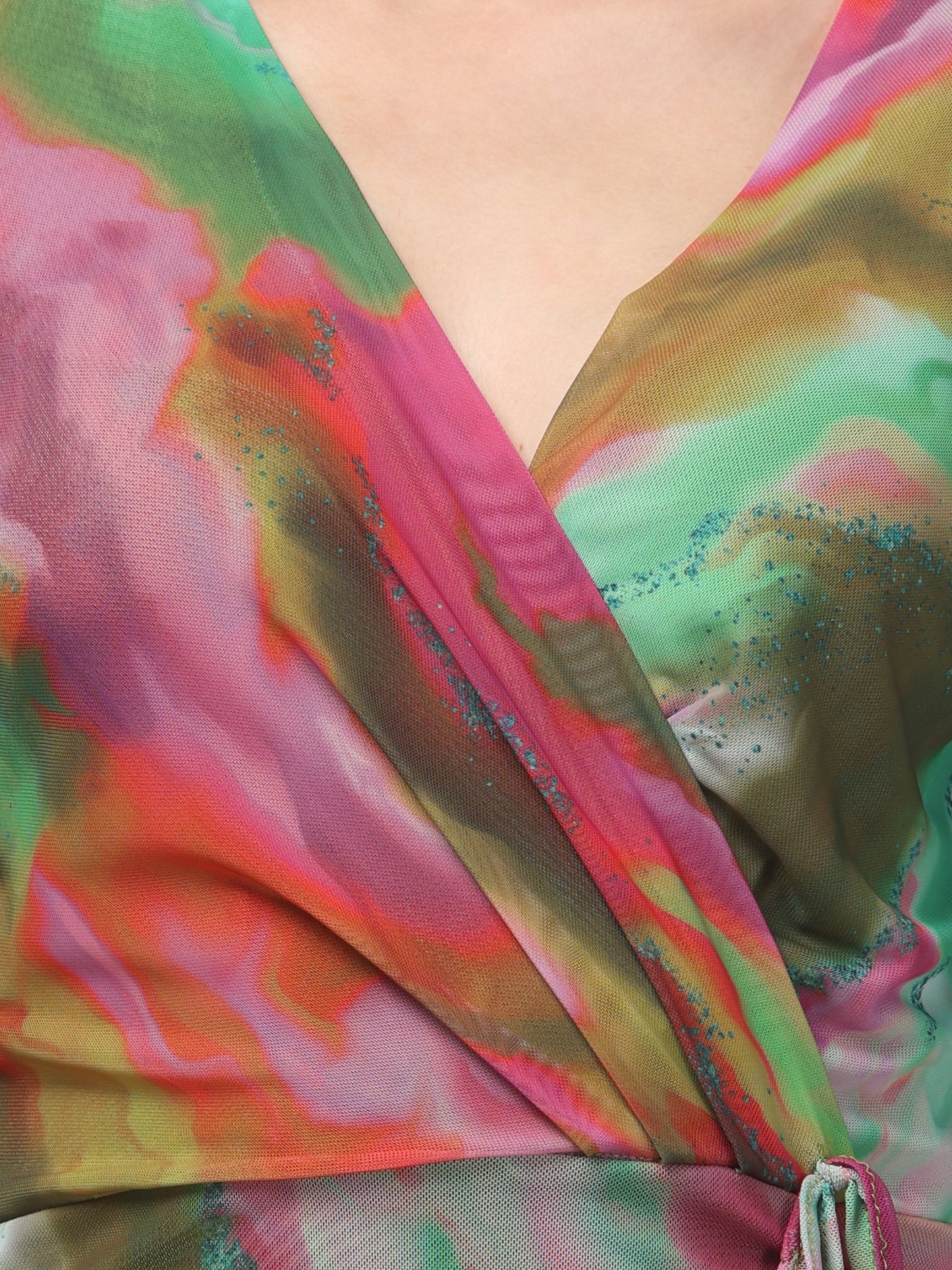 Multicolor Western Long Dress For Womens