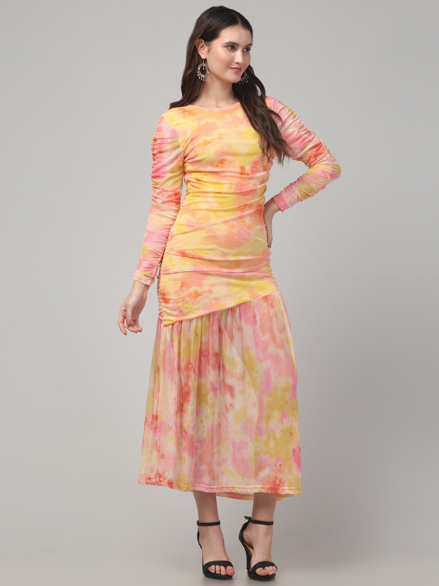 Yellow Long Dress For Womens