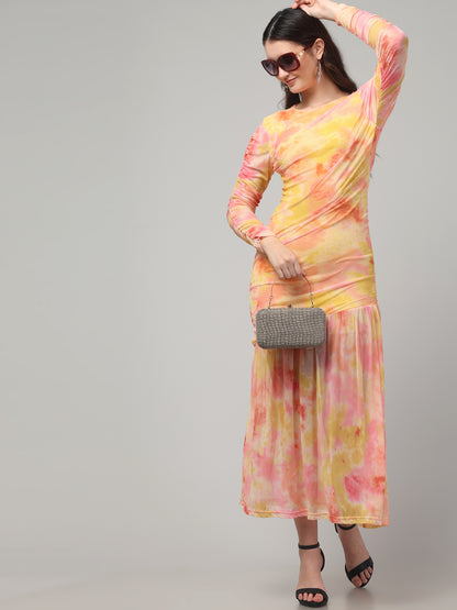 Yellow Long Dress For Womens