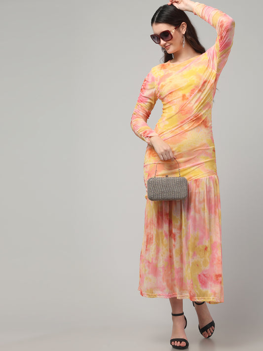 Yellow Long Dress For Womens