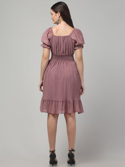 Pink Western One Piece Dress For Women
