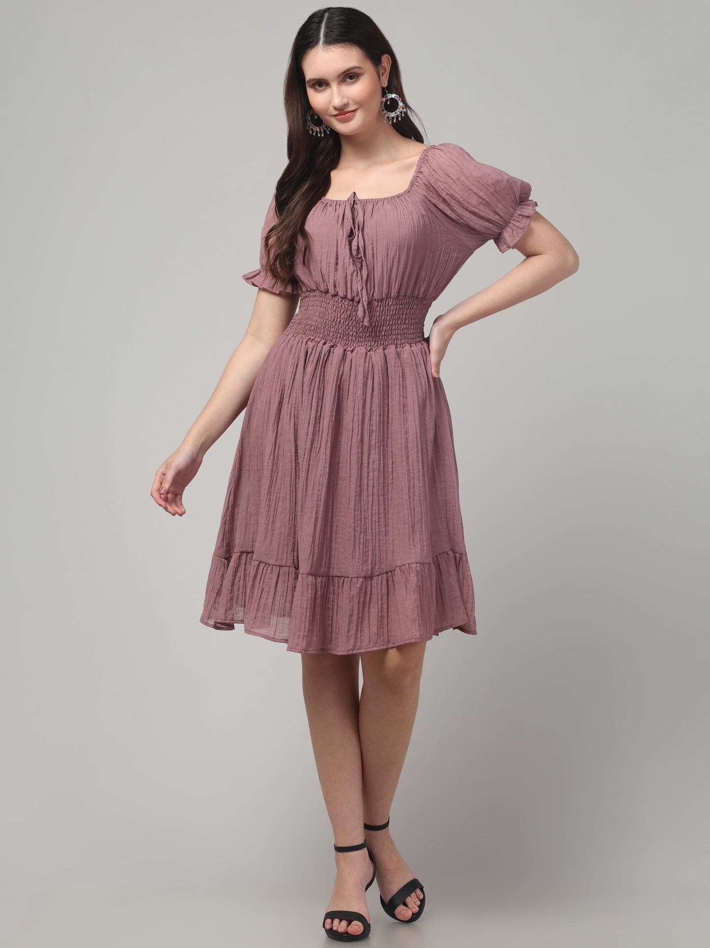 Pink Western One Piece Dress For Women
