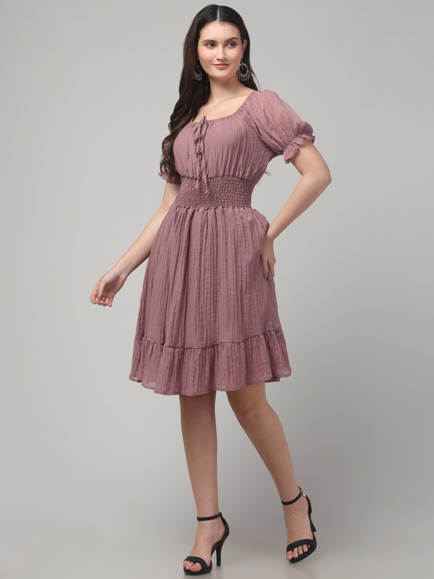 Pink Western One Piece Dress For Women