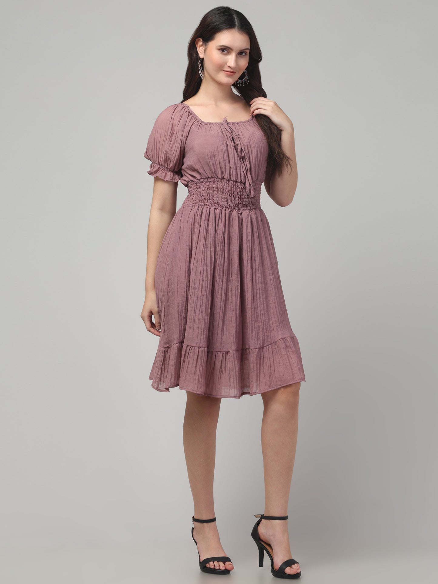 Pink Western One Piece Dress For Women