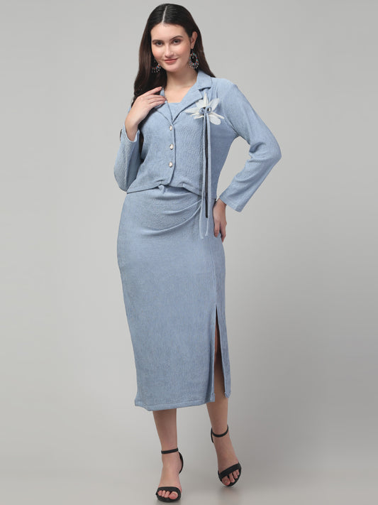 Sky Blue 2 Piece Dress