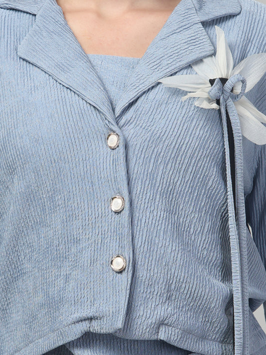 Sky Blue 2 Piece Dress