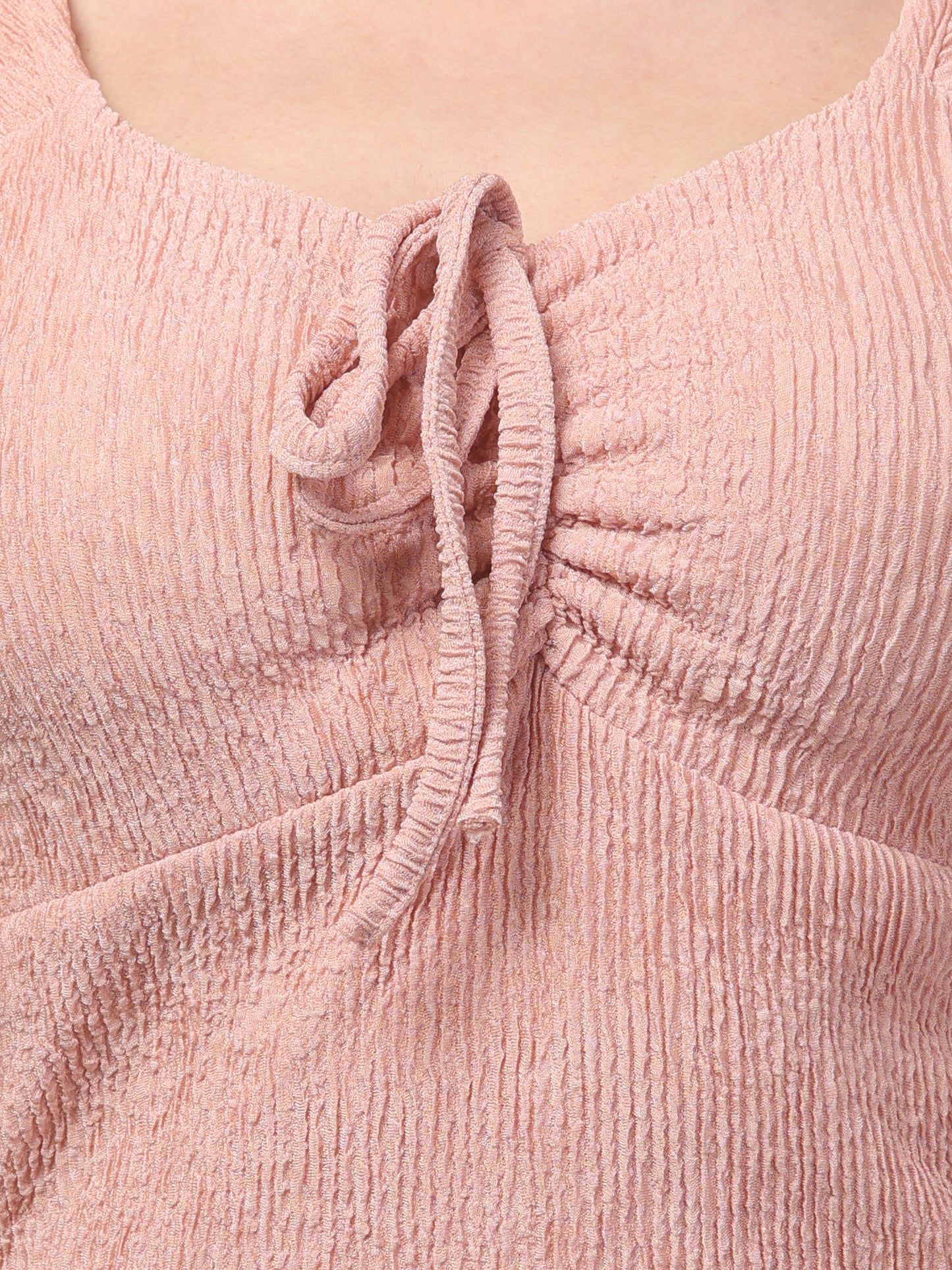 Pink Western Midi Dress For Womens