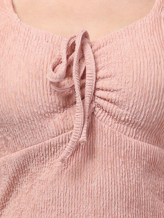 Pink Western Midi Dress For Womens