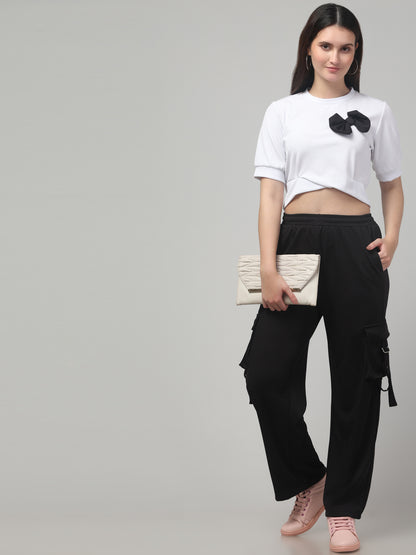 Black Cute Cord Set For Womens