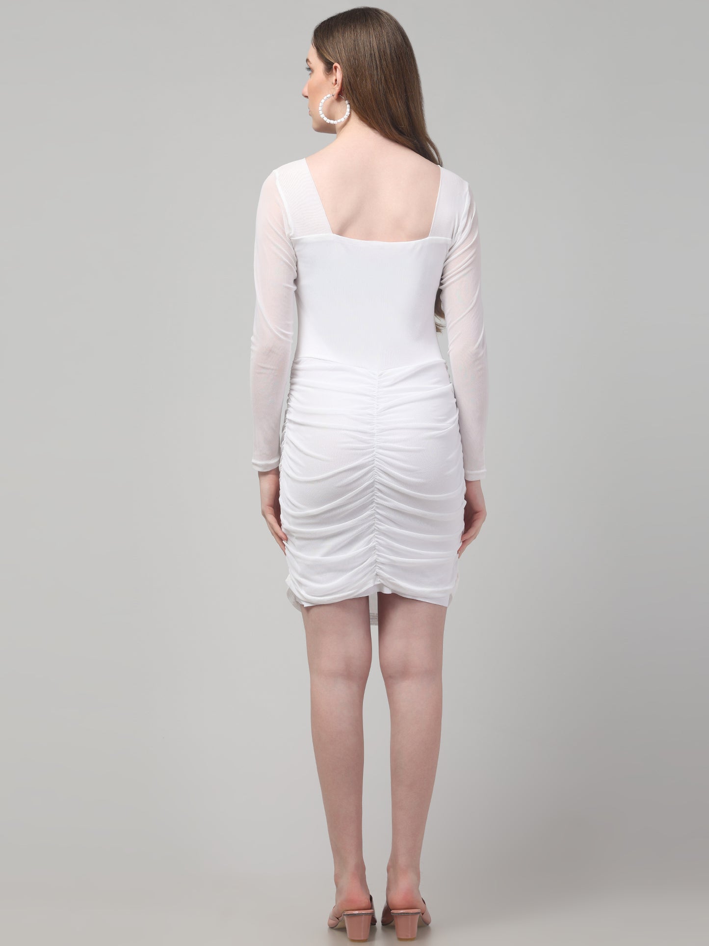 White Trendy Party Wear Dress For Womens