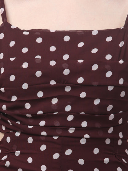 Maroon Sleeveless Jumpsuit For Womens