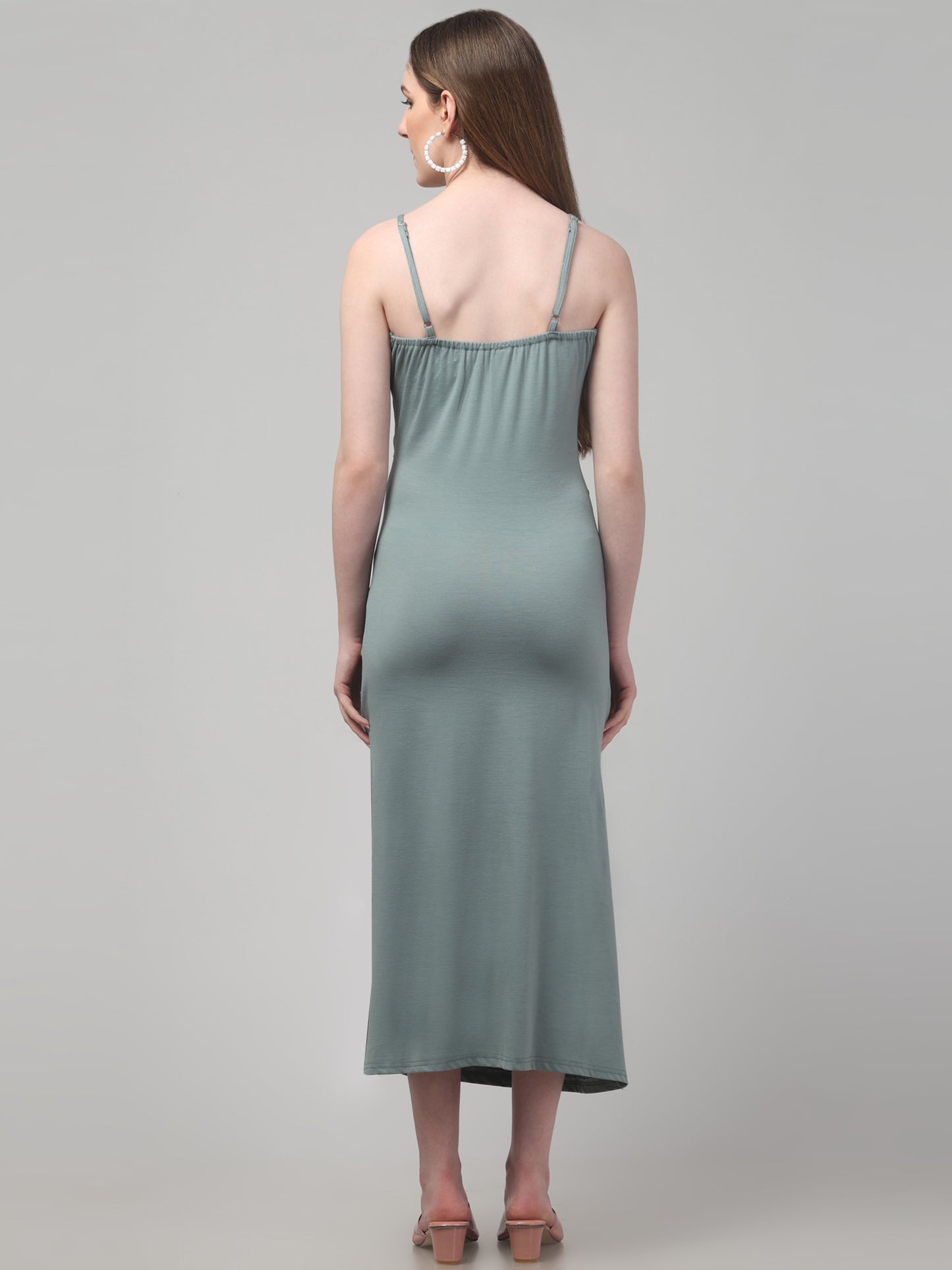 Sleeveless Midi Dress For Womens Party Wear
