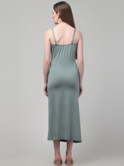 Sleeveless Midi Dress For Womens Party Wear