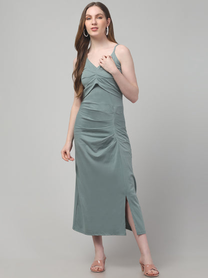 Sleeveless Midi Dress For Womens Party Wear