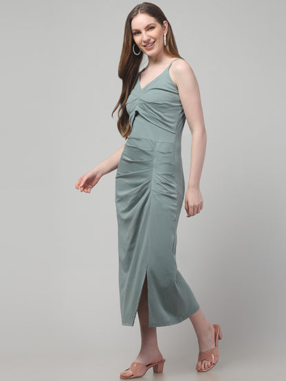 Sleeveless Midi Dress For Womens Party Wear