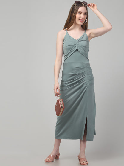 Sleeveless Midi Dress For Womens Party Wear