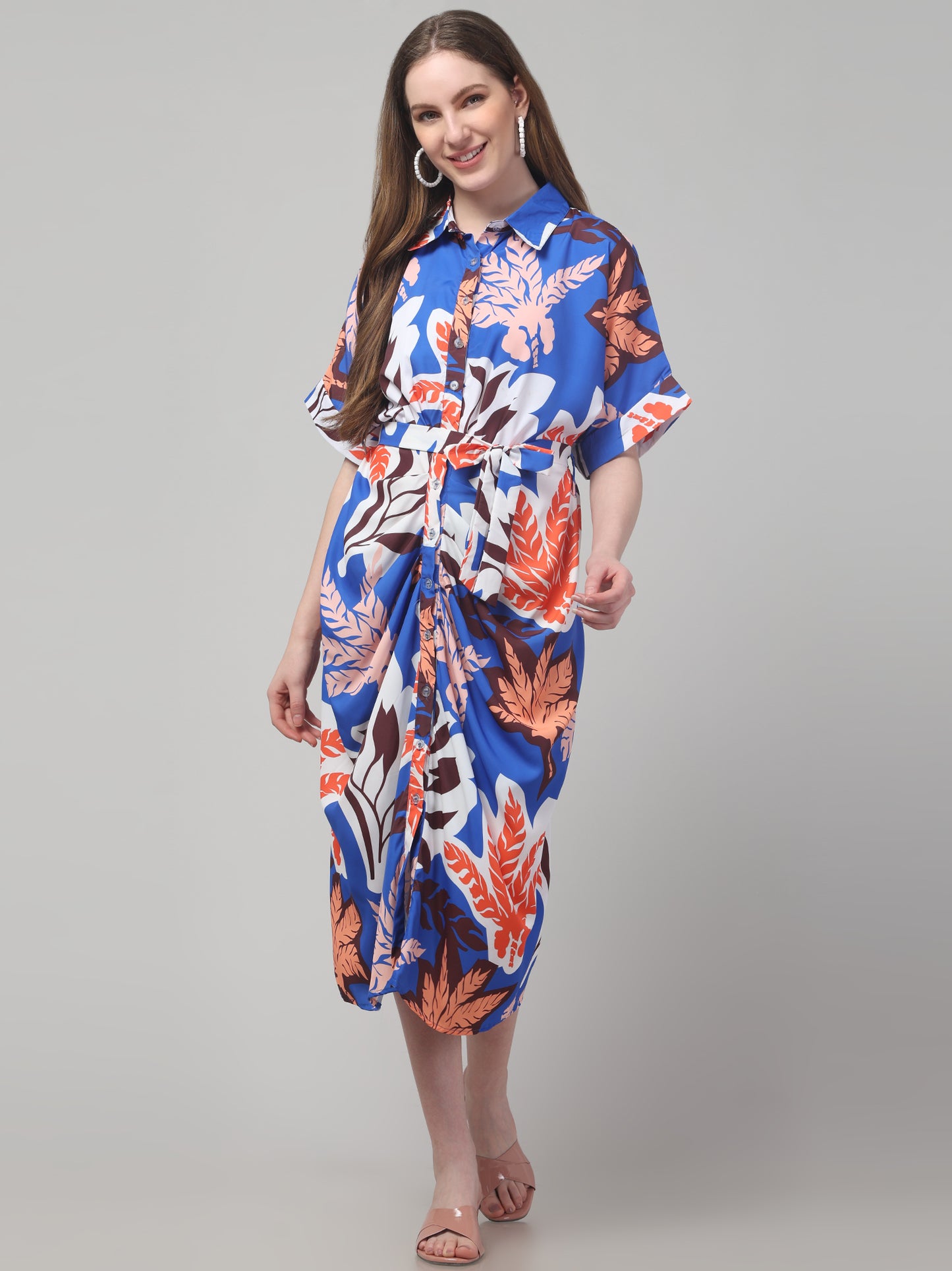 Multicolor Printed Beach Dress For Women