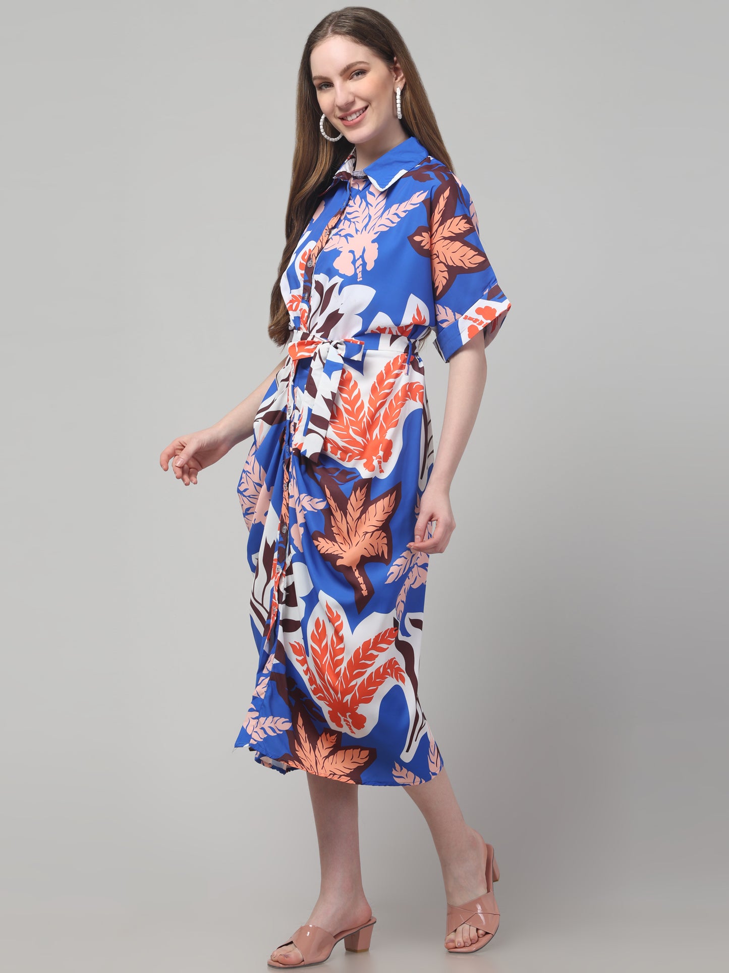 Multicolor Printed Beach Dress For Women