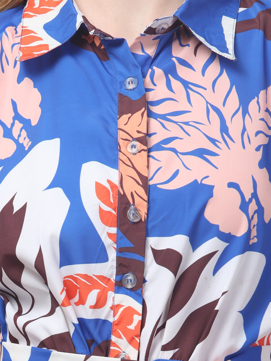 Multicolor Printed Beach Dress For Women