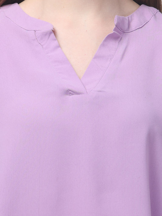 Purple Cute Tunic Top For Womens