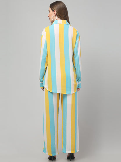 Striped  Aqa Co ord Set