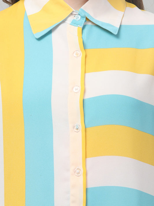 Striped  Aqa Co ord Set