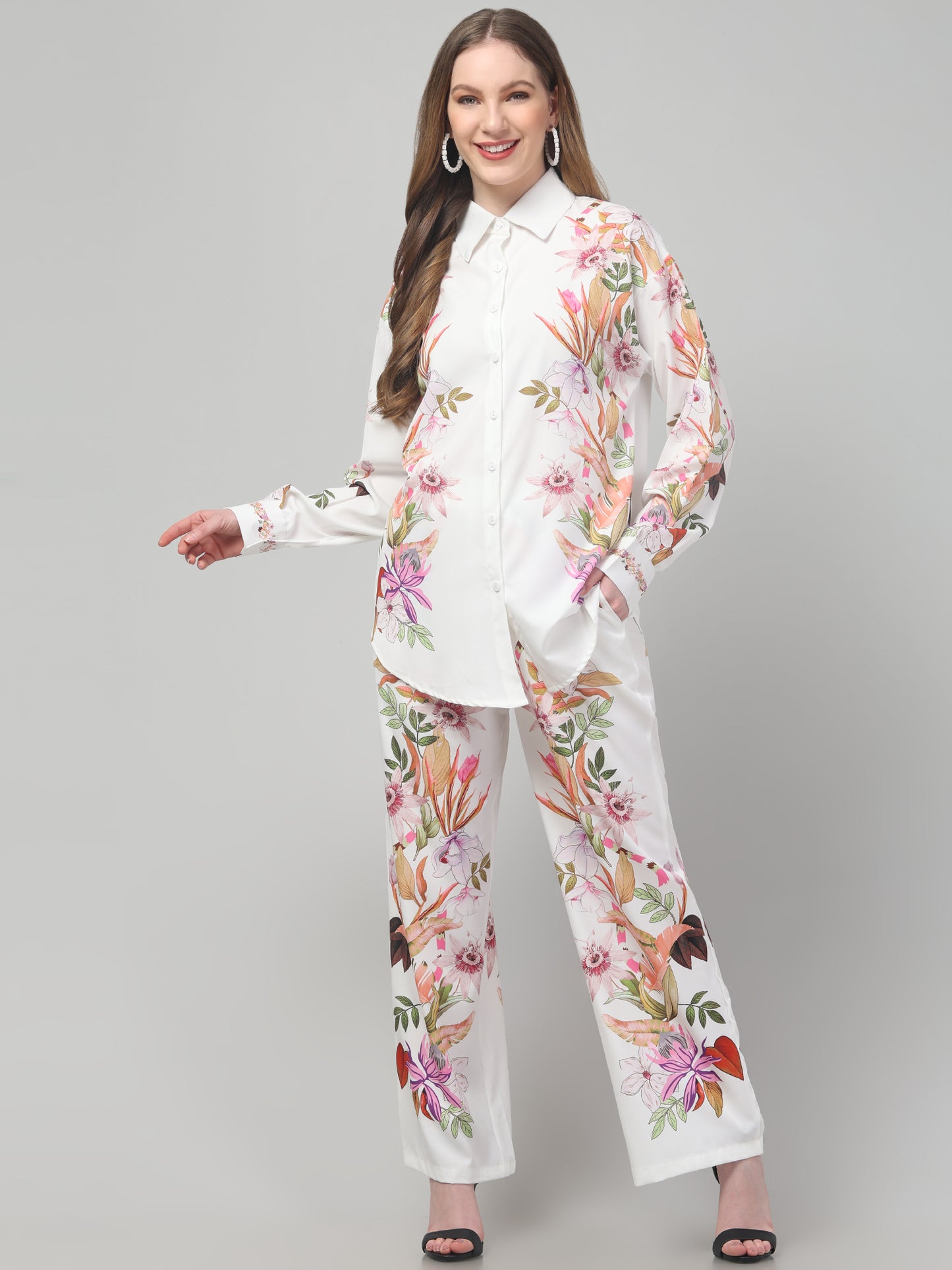 Multi Color Floral Co ord Set