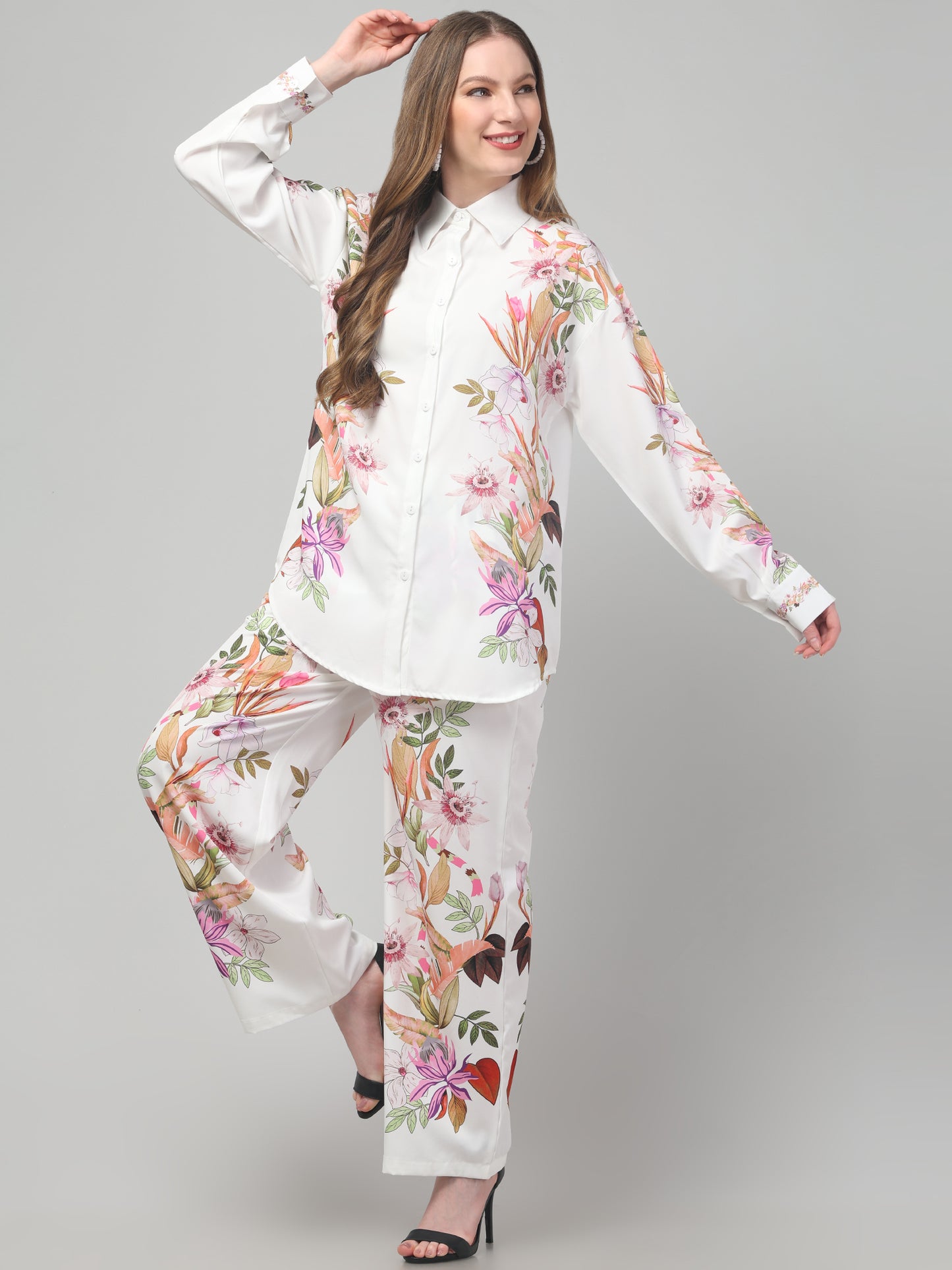 Multi Color Floral Co ord Set