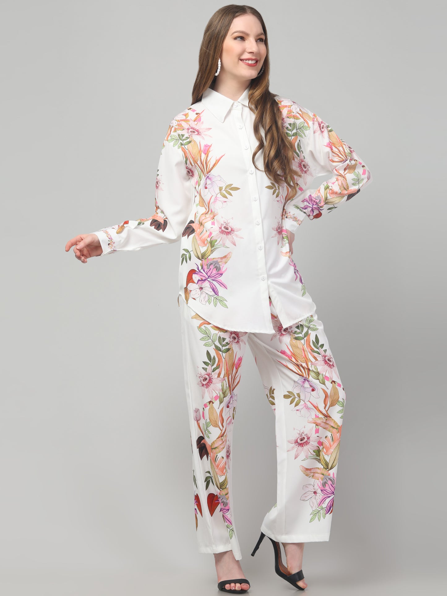 Multi Color Floral Co ord Set