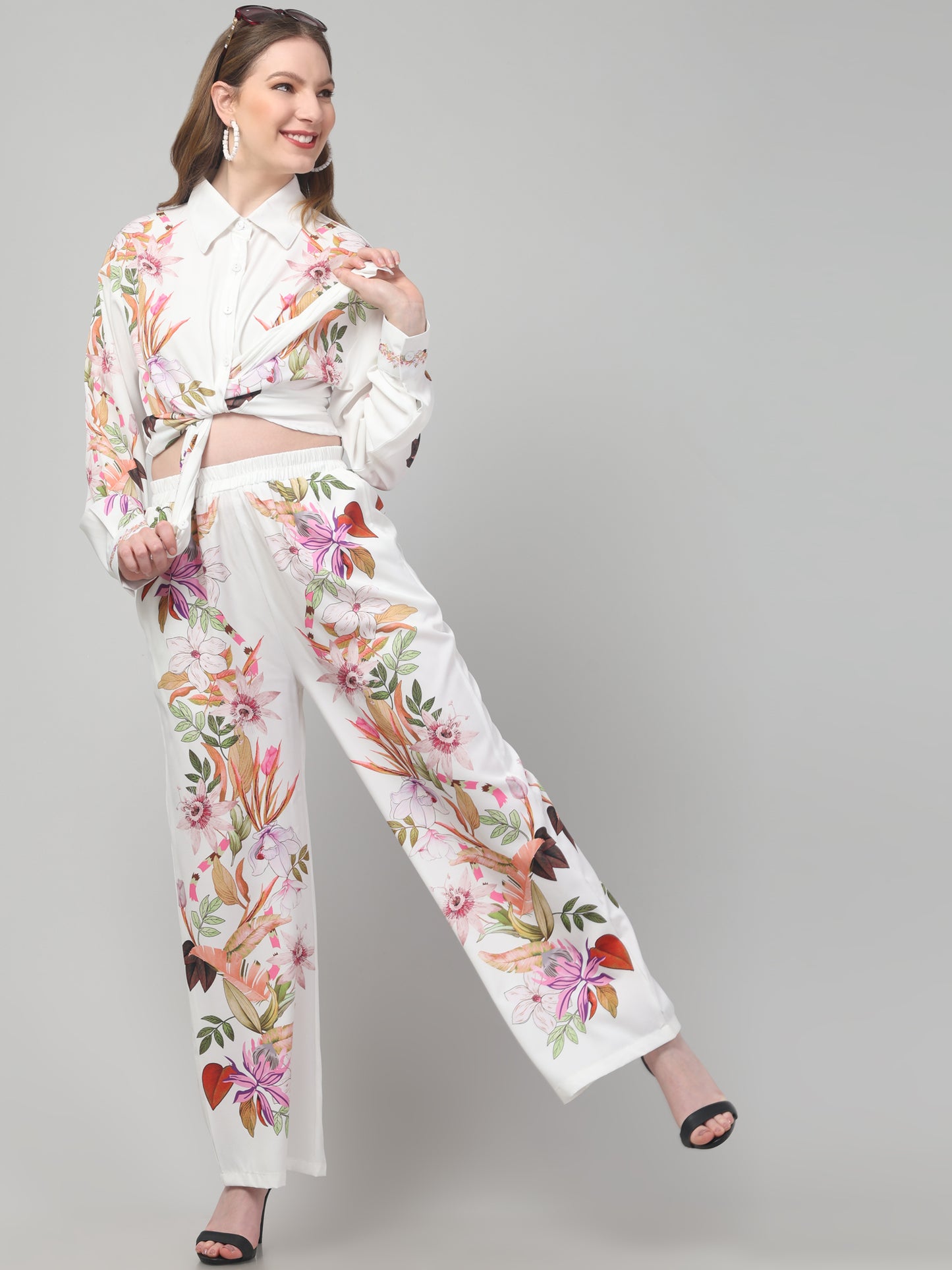 Multi Color Floral Co ord Set