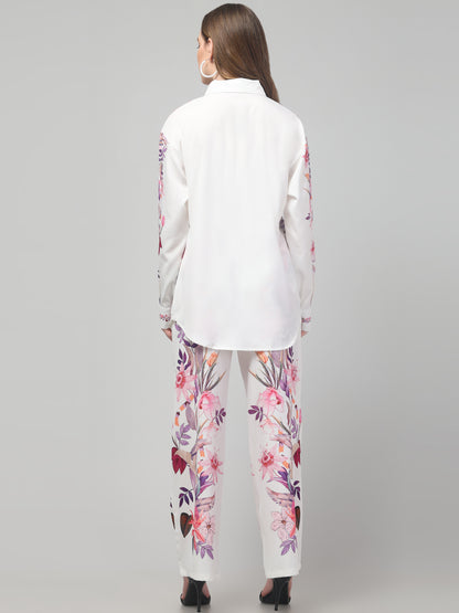 Blossom White Printed Co ord Set
