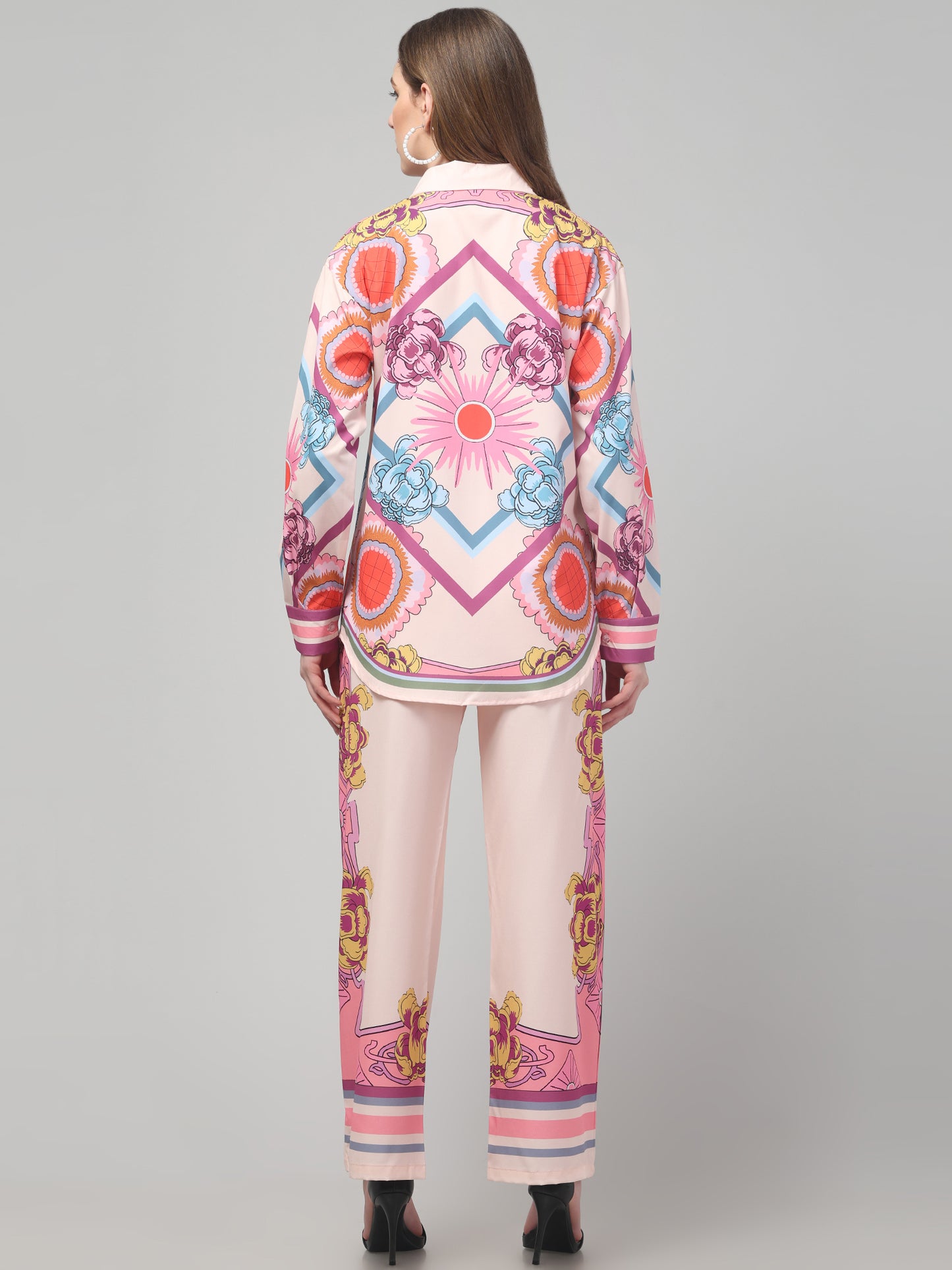 Abstract  Yellow Print Co ord Set