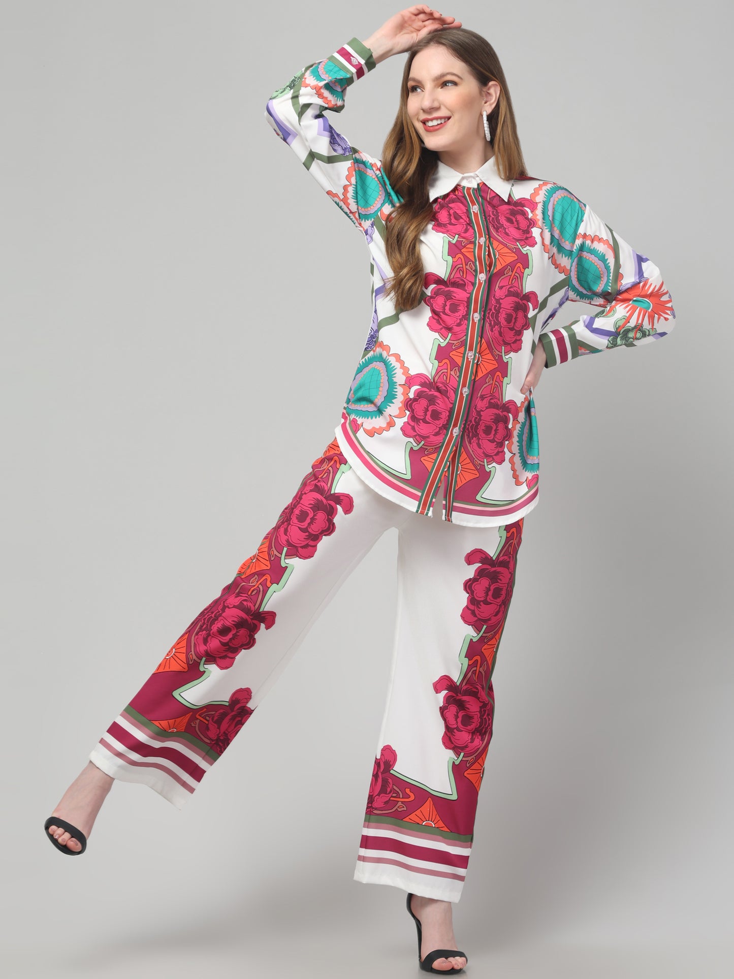 Pop Printed Multicolor Co ord Set