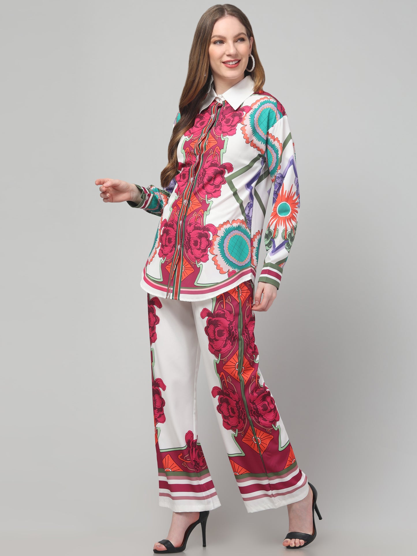 Pop Printed Multicolor Co ord Set