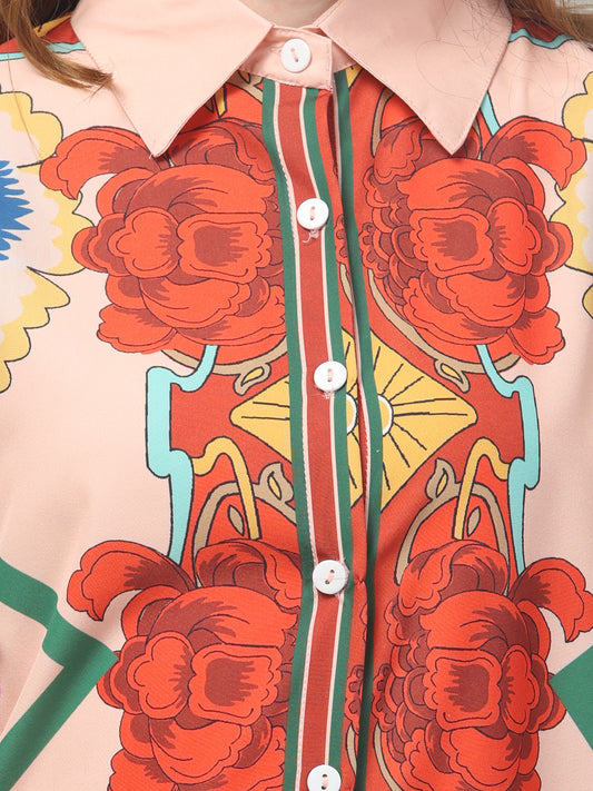Printed Orange Co ord Set