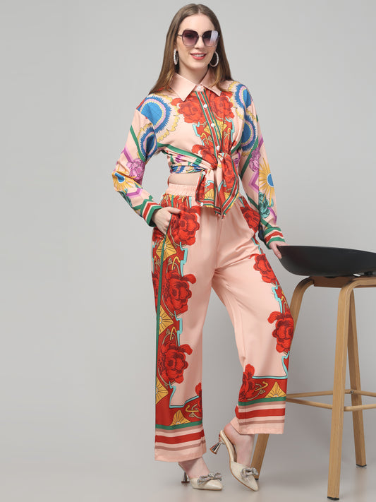 Printed Orange Co ord Set