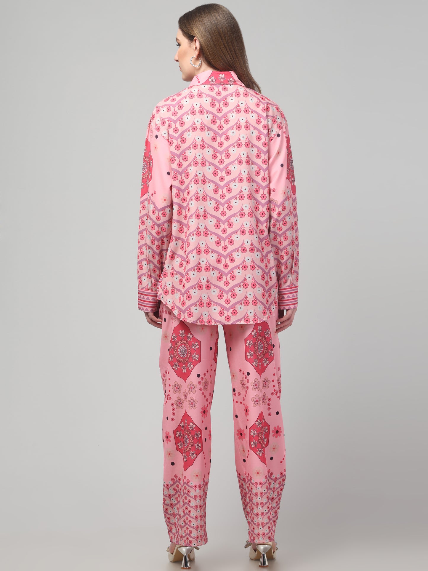 Pink Printed Co ord Set