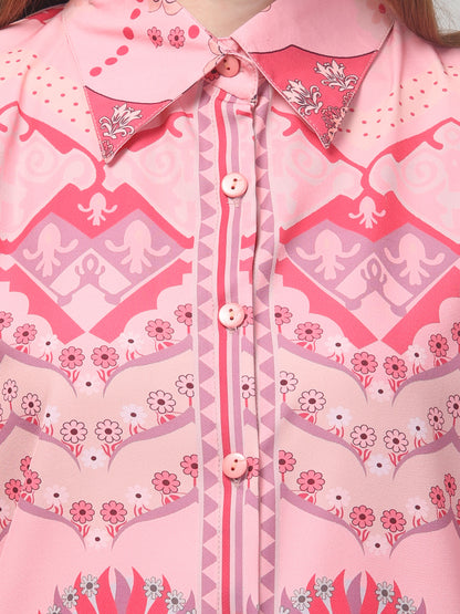 Pink Printed Co ord Set