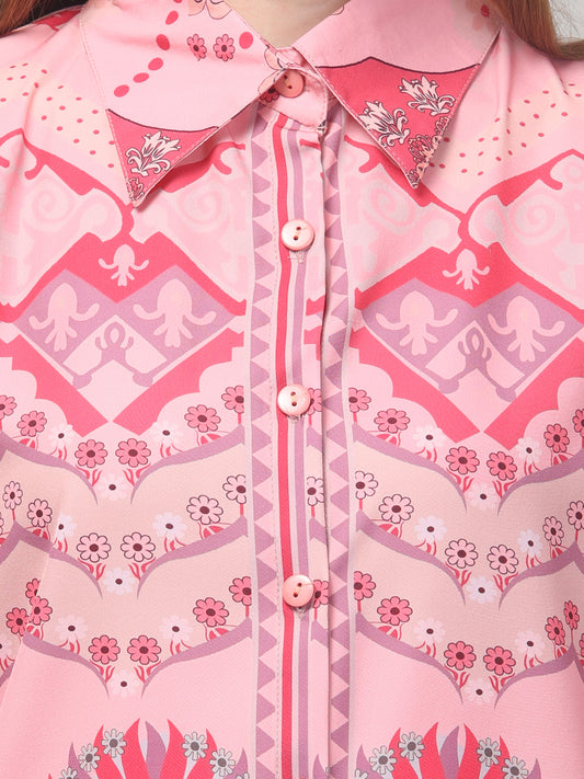 Pink Printed Co ord Set