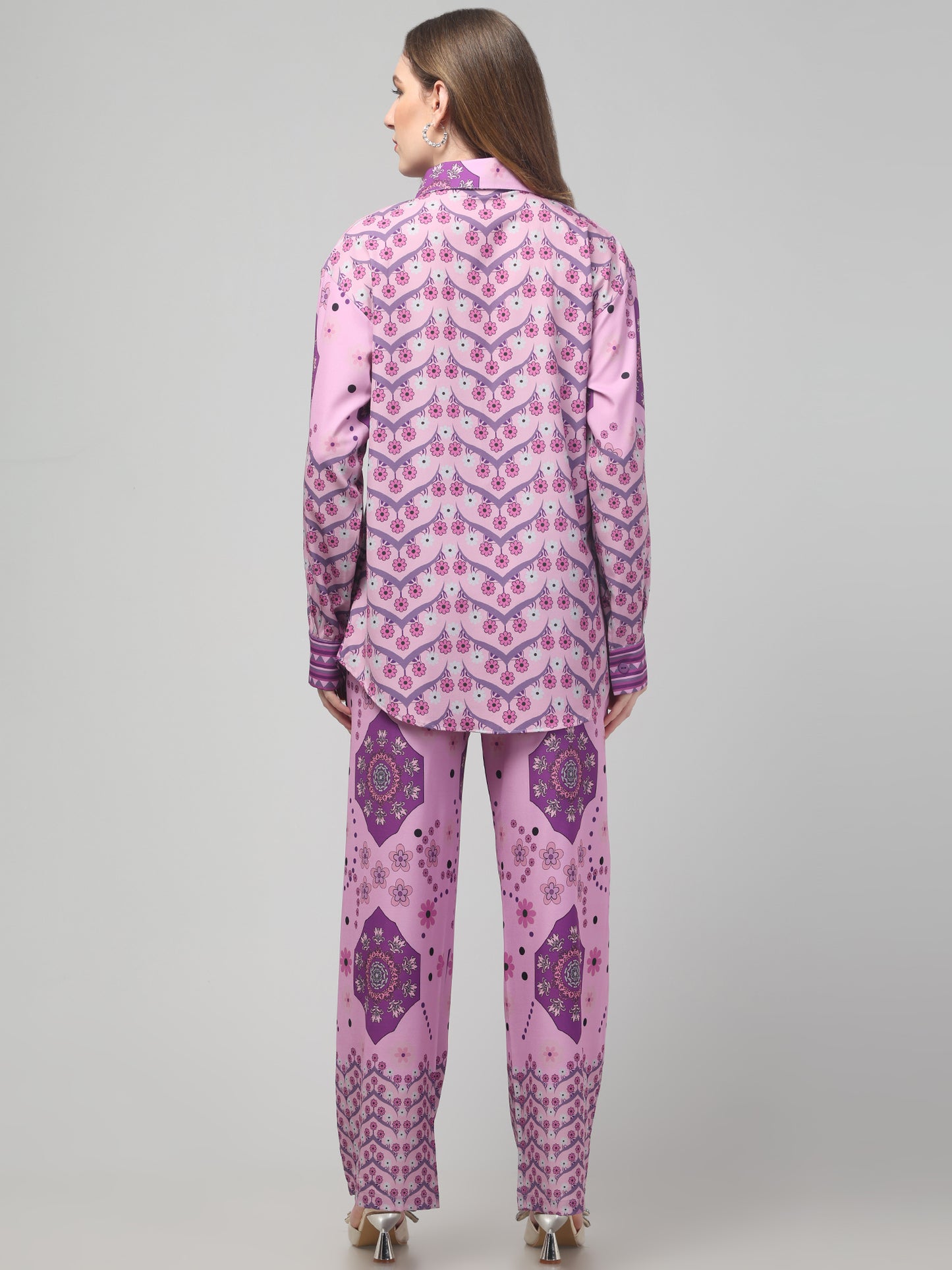 Purple Printed Co ord Set