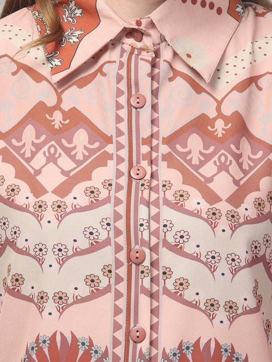 Brown Printed Co ord Set