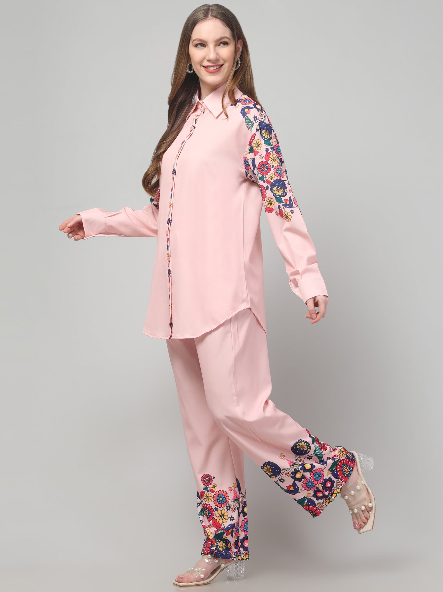 Floral Beige Co ord Set
